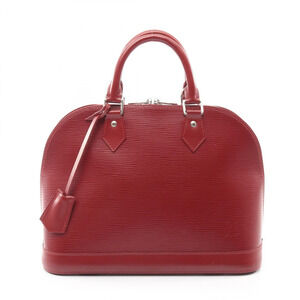 Louis Vuitton Alma Handbag Leather Epi Bordeaux Red